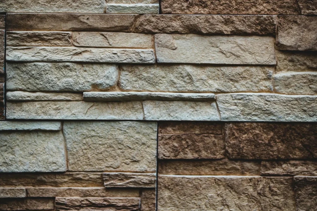Picture of aligned wall rocks / Снимка на подреден декоративен камък за лепене на стена